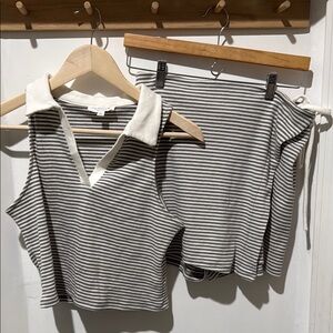 Striped Sleeveless Top and Short set